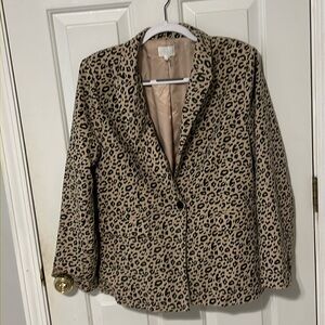 Leopard print blazer
